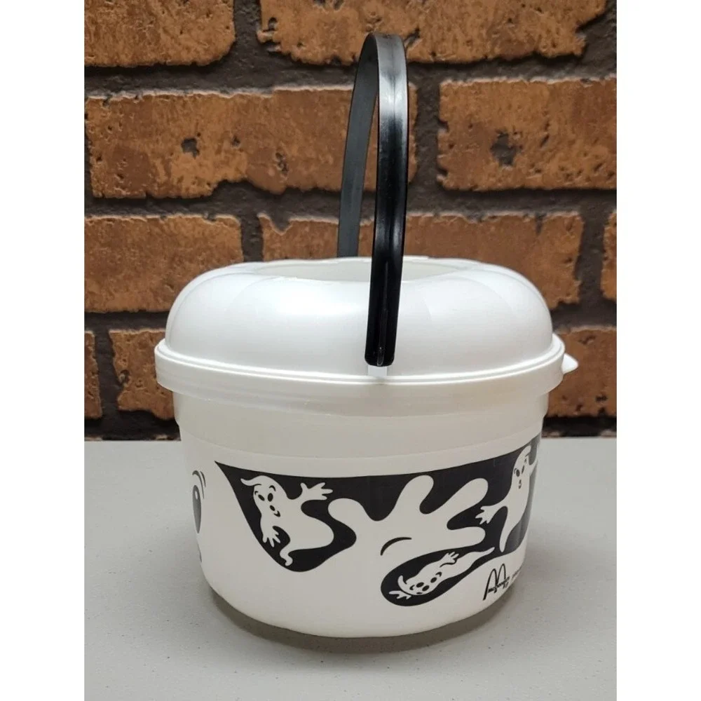 Vintage 1993 McDonalds McBoo Ghost Bucket Halloween Trick-or-Treat Candy Pail WH